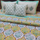 Floral Lemon Breeze Bedcover