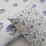 Azure Blossoms Bedsheet