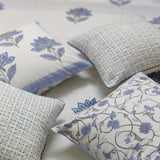 Azure Blossoms Bedsheet