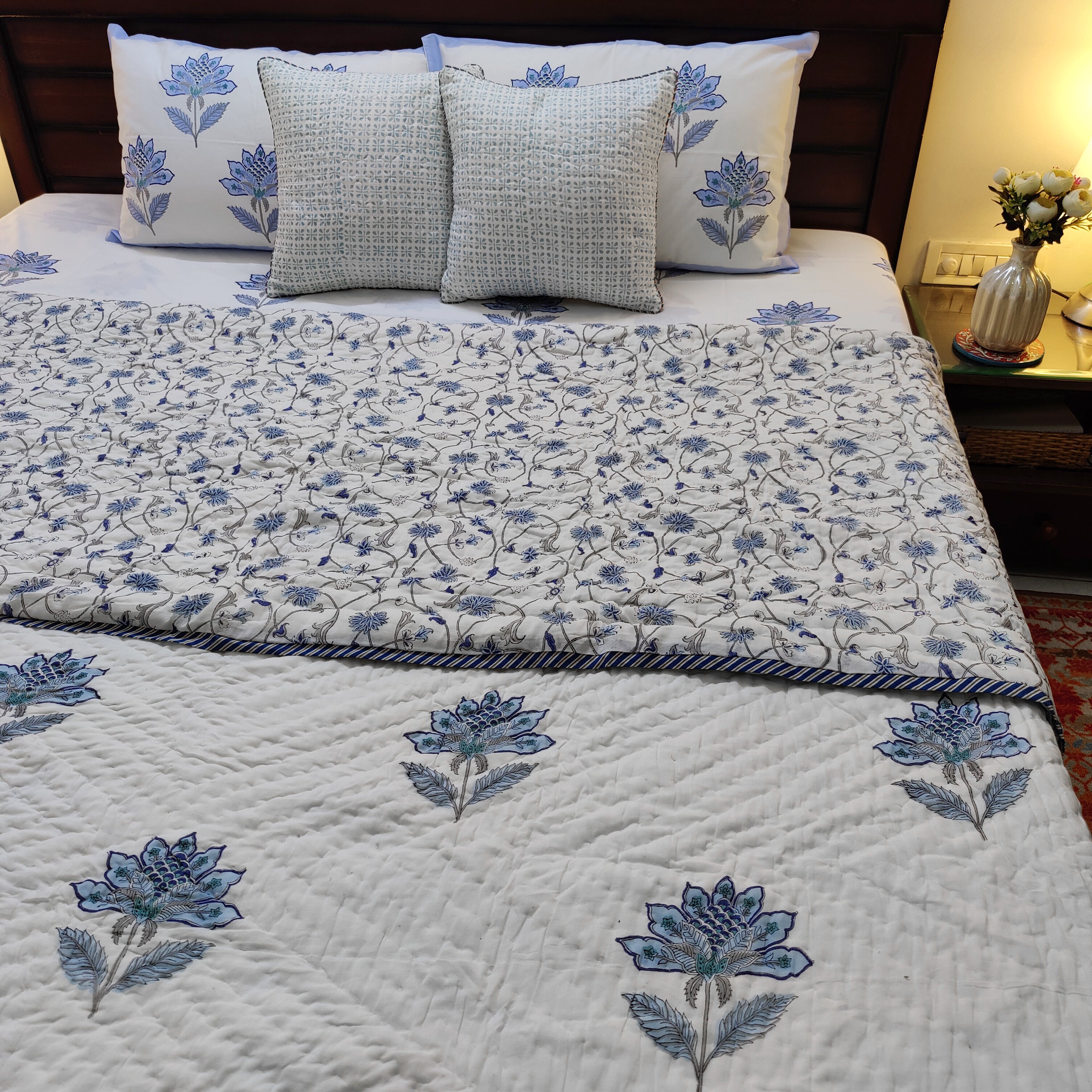 Azure Blossoms Quilt