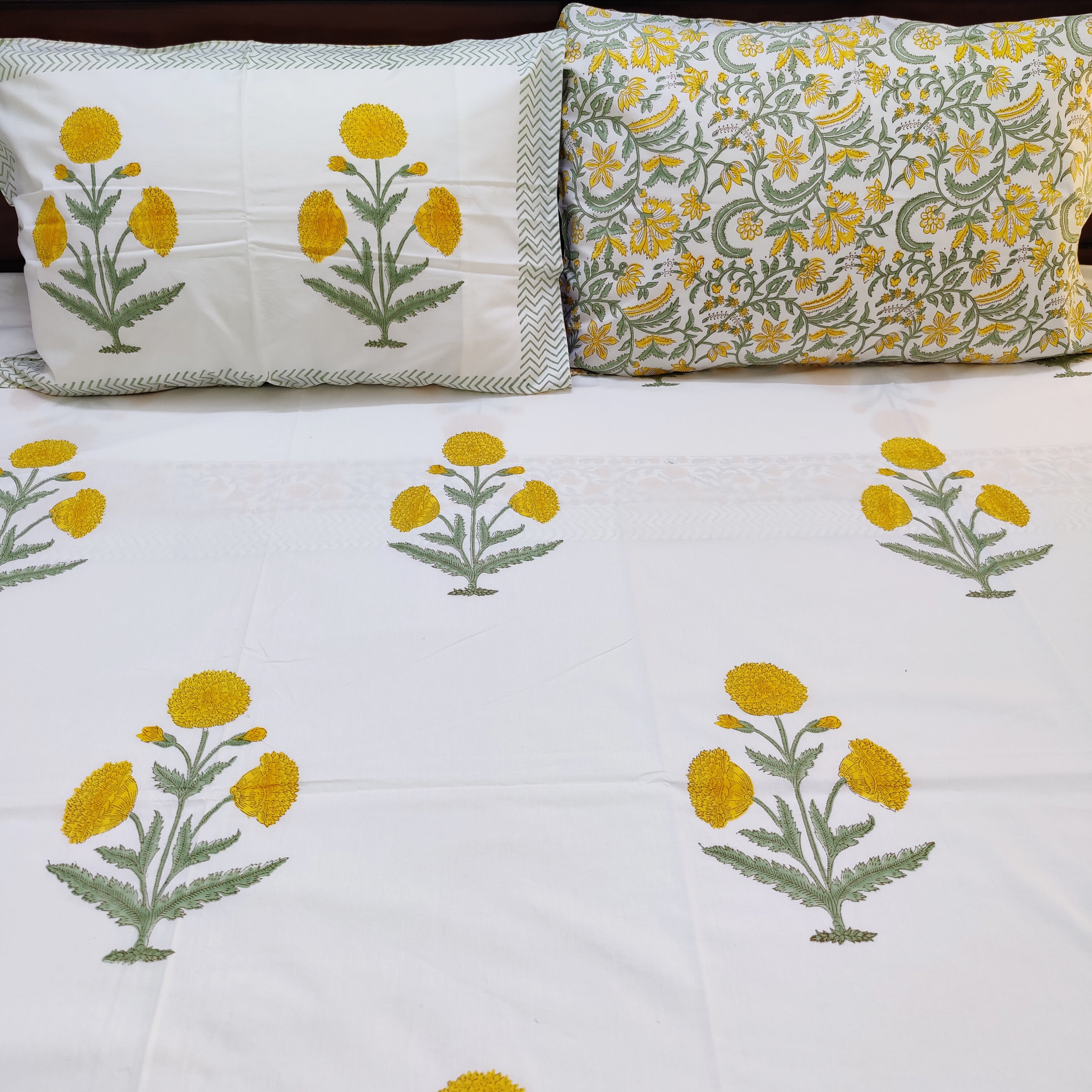 Yellow Wildpoppy Fields Bedsheet