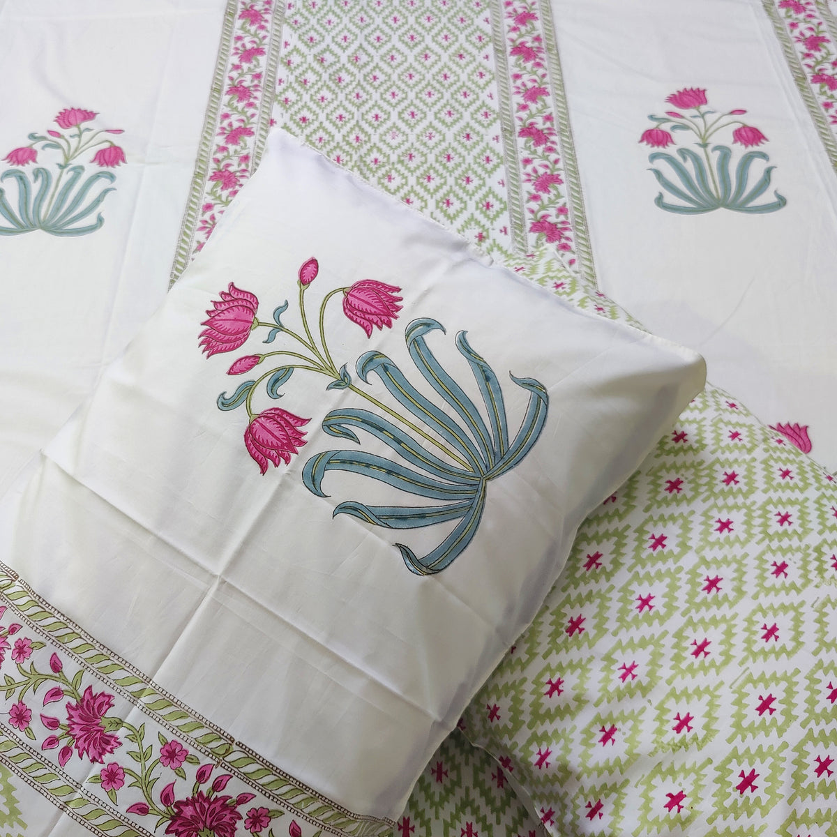 Majestic Lotus Paradise Bedsheet