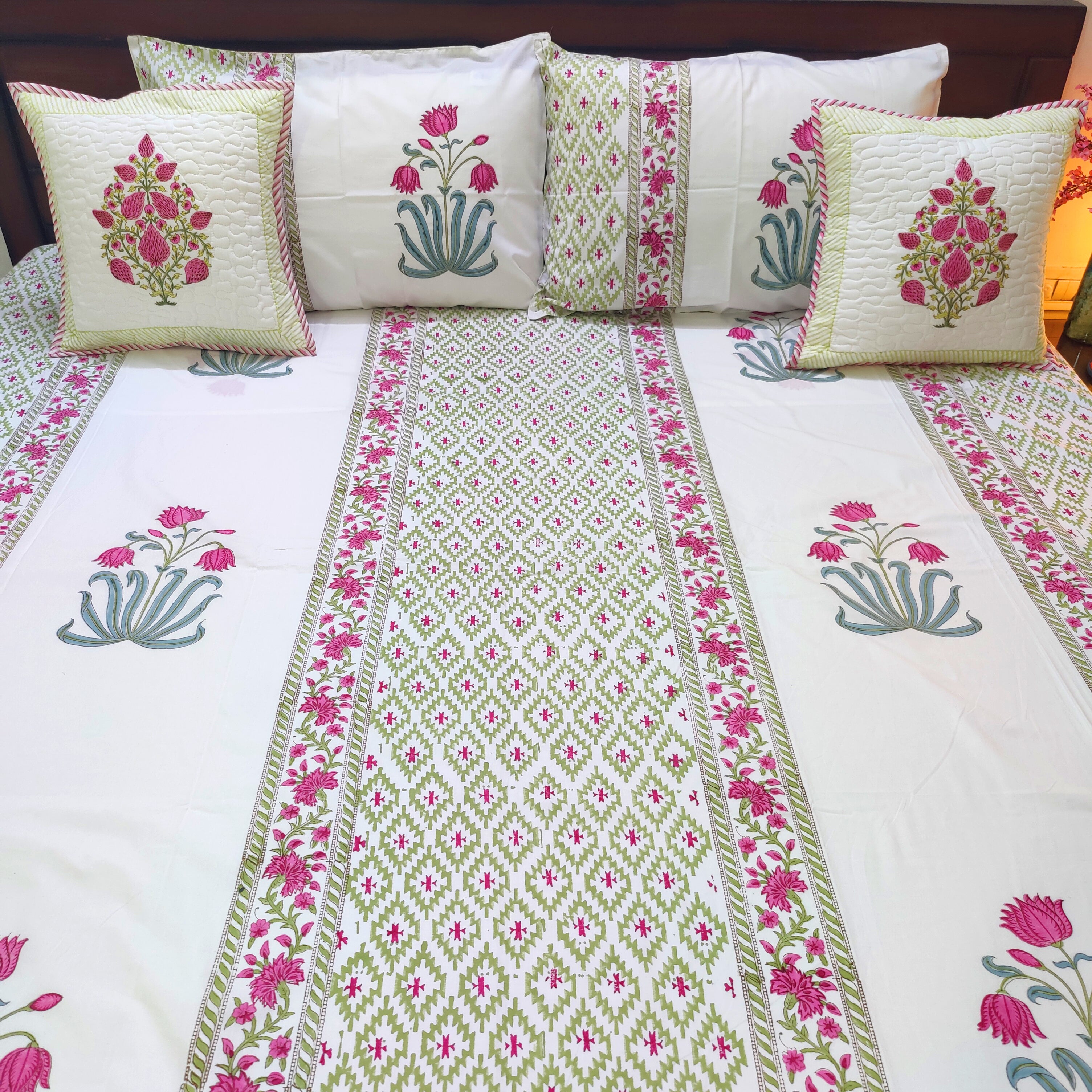 Majestic Lotus Paradise Bedsheet