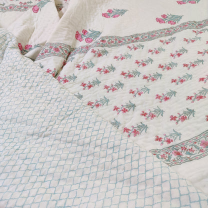 Pink Petal Dreams Bedsheet and Quilt