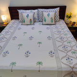 Coastal Flora Fusion Bedsheet