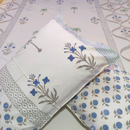 Coastal Flora Fusion Bedsheet and Quilt