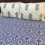 Indigo Lattice Dream Bedsheet