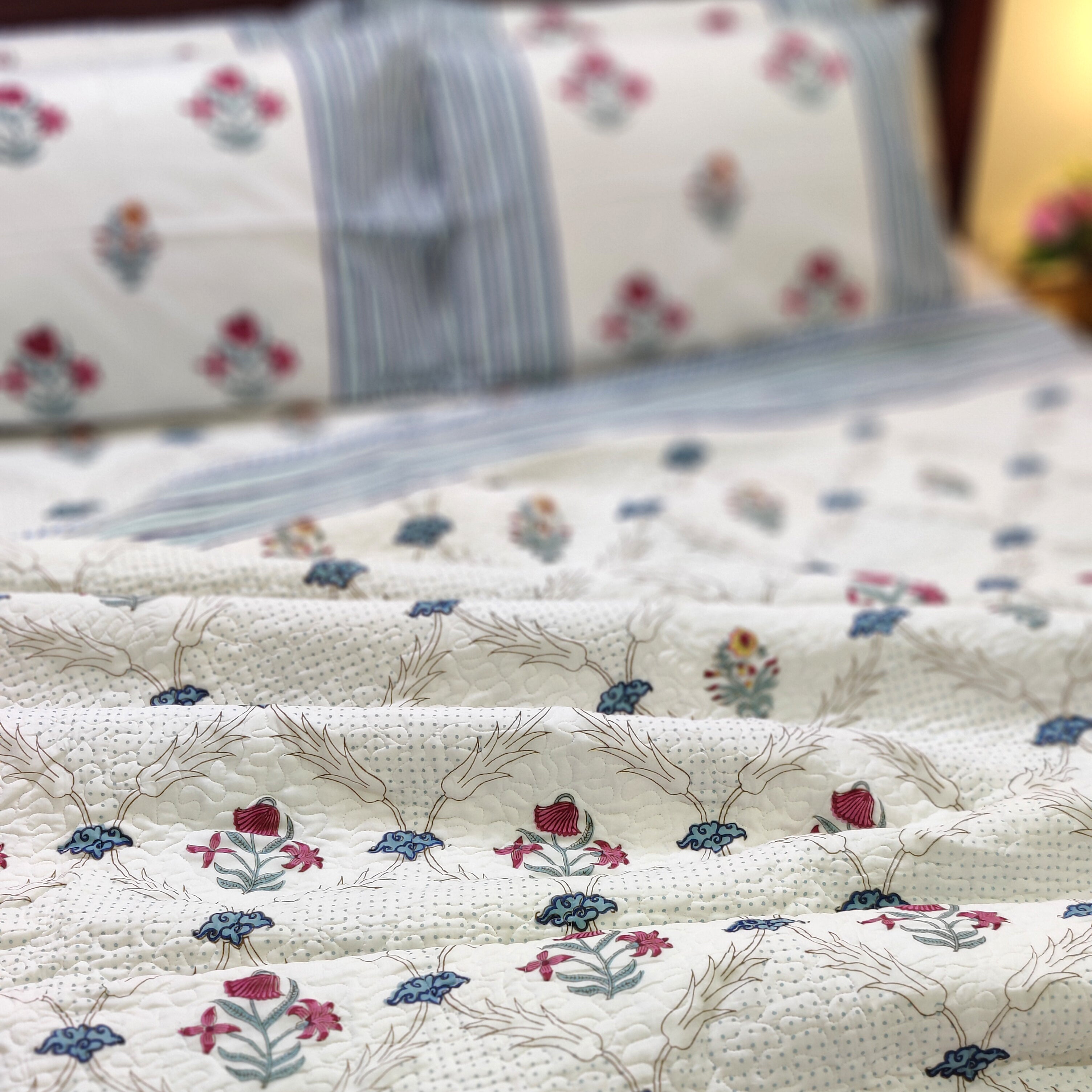 Water Lily Weave Jaal Bedcover