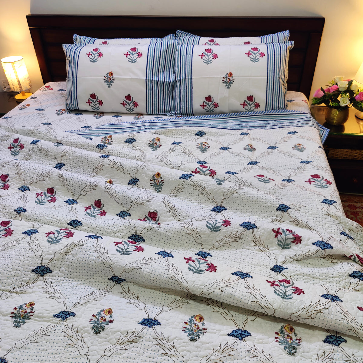 Water Lily Weave Jaal Bedcover