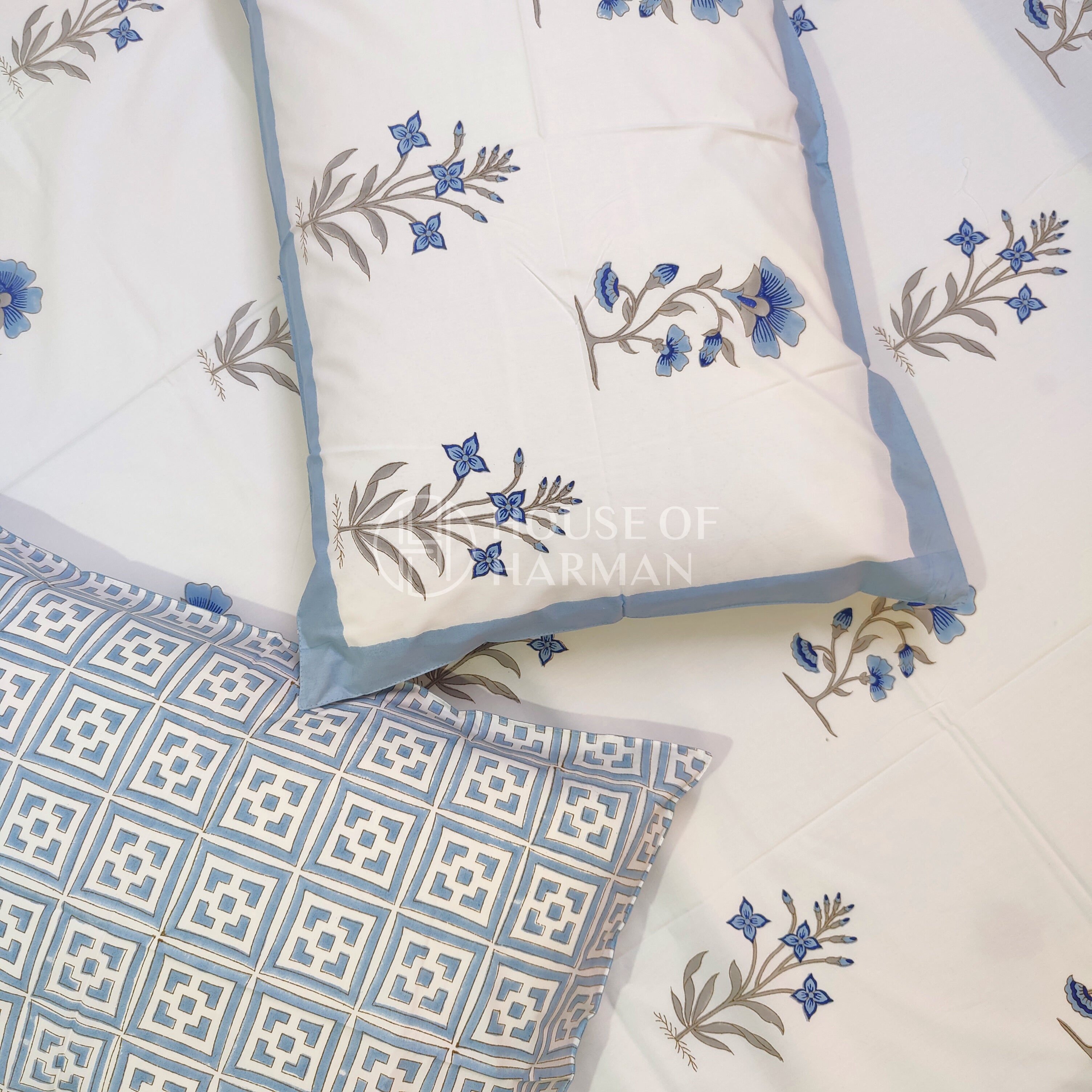 Periwinkle Bloom Haven Bedsheet