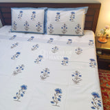 Periwinkle Bloom Haven Bedsheet