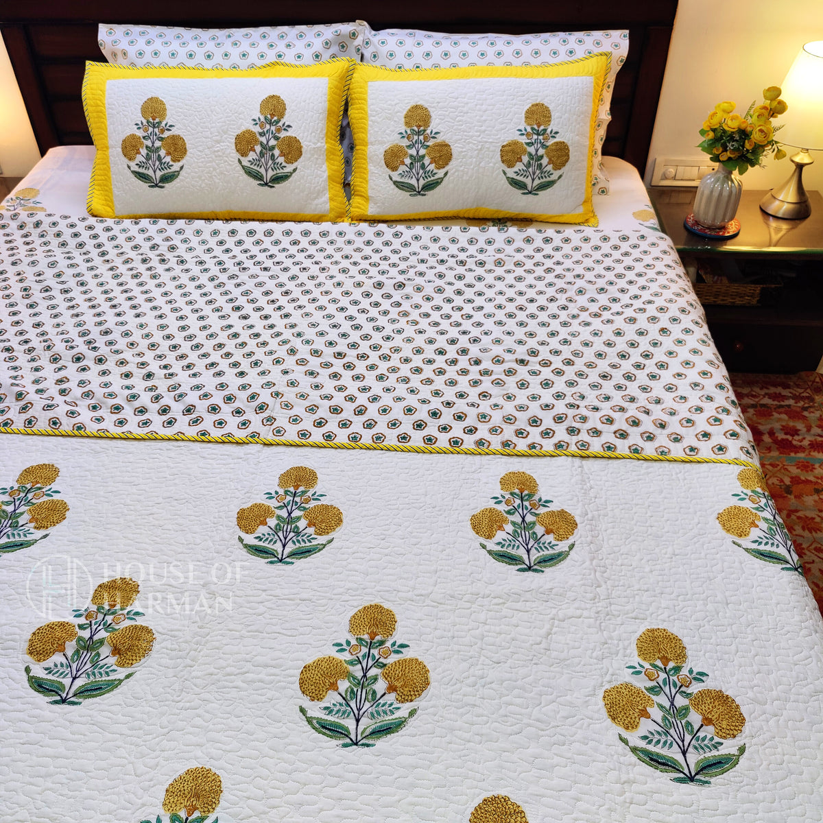 Sunlit Poppy Charm Bedcover