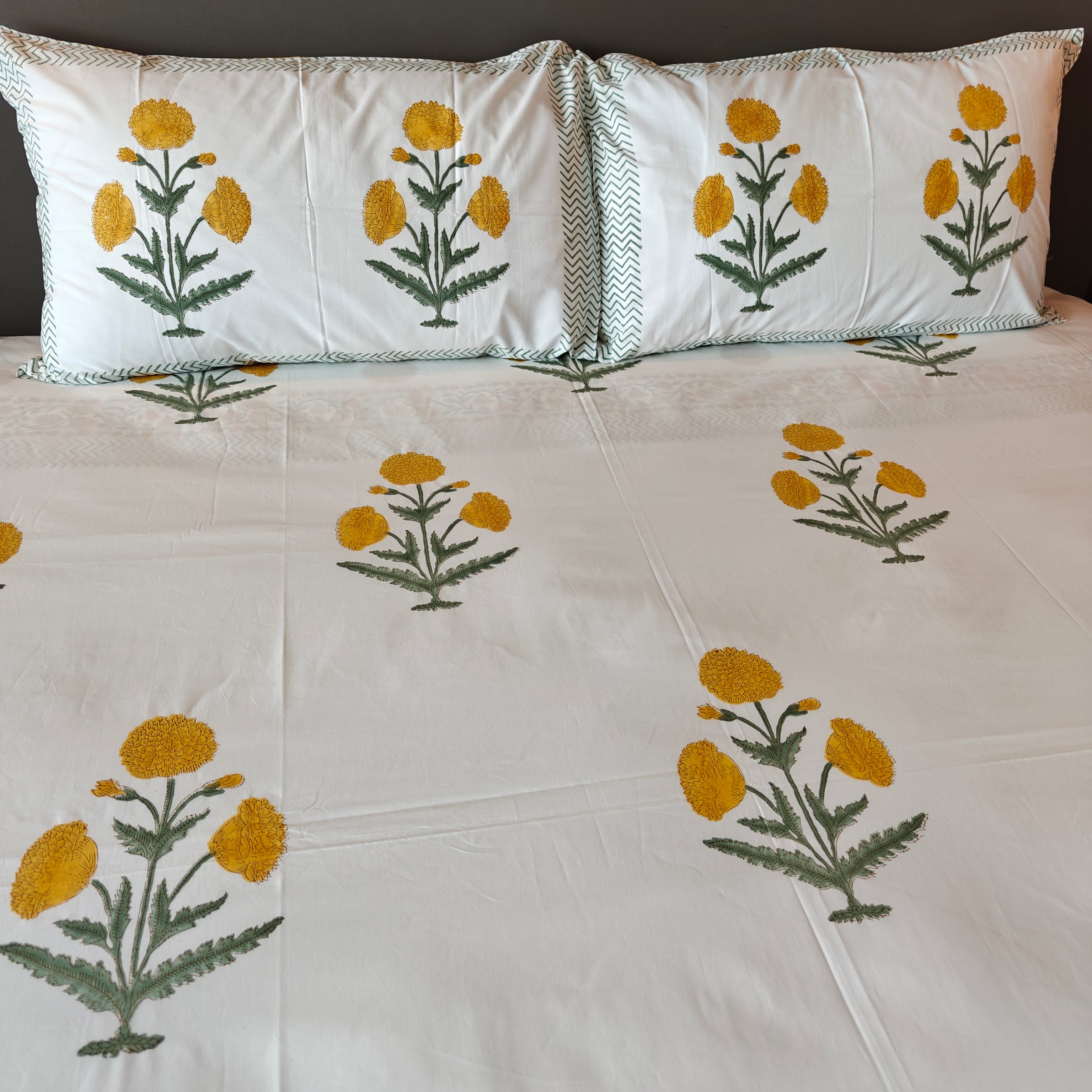 Yellow Wildpoppy Fields Bedsheet and Quilt