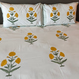 Yellow Wildpoppy Fields Bedsheet and Dohar