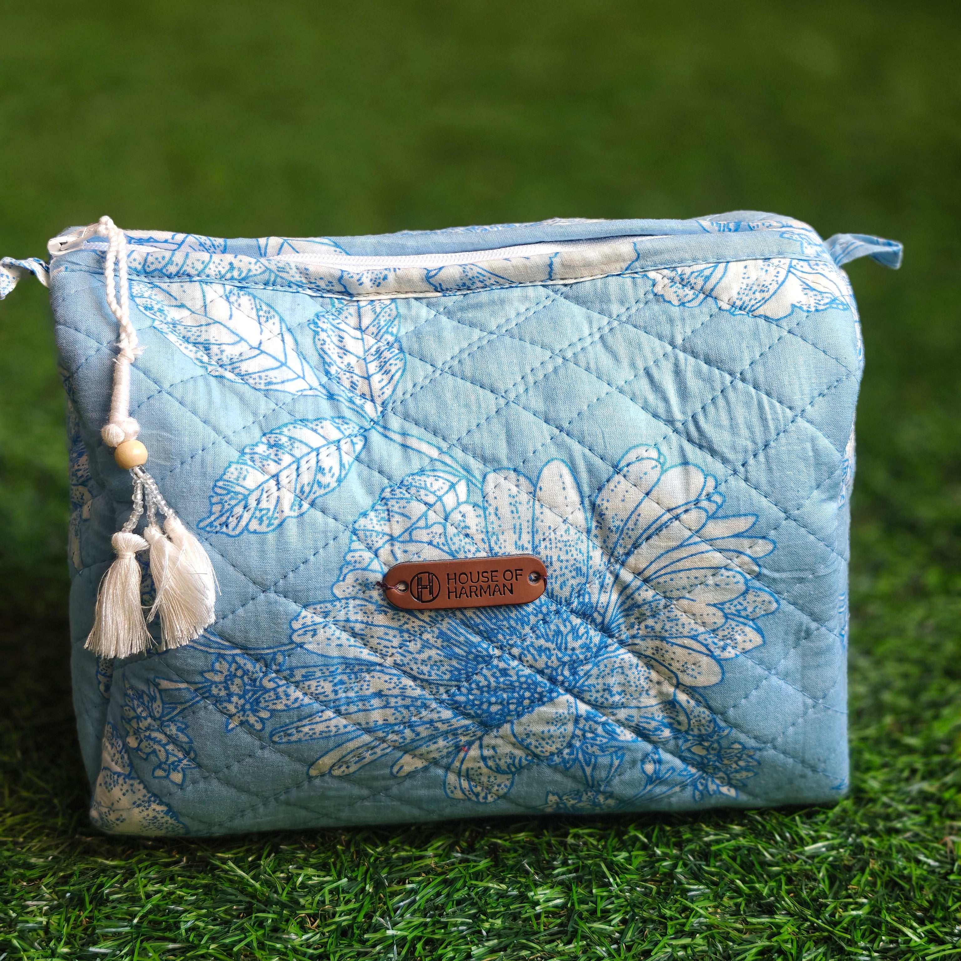 Multipurpose Pouches- Set of Three I Waterproof Lining I Four Mini Pockets Inside - HOUSE OF HARMAN