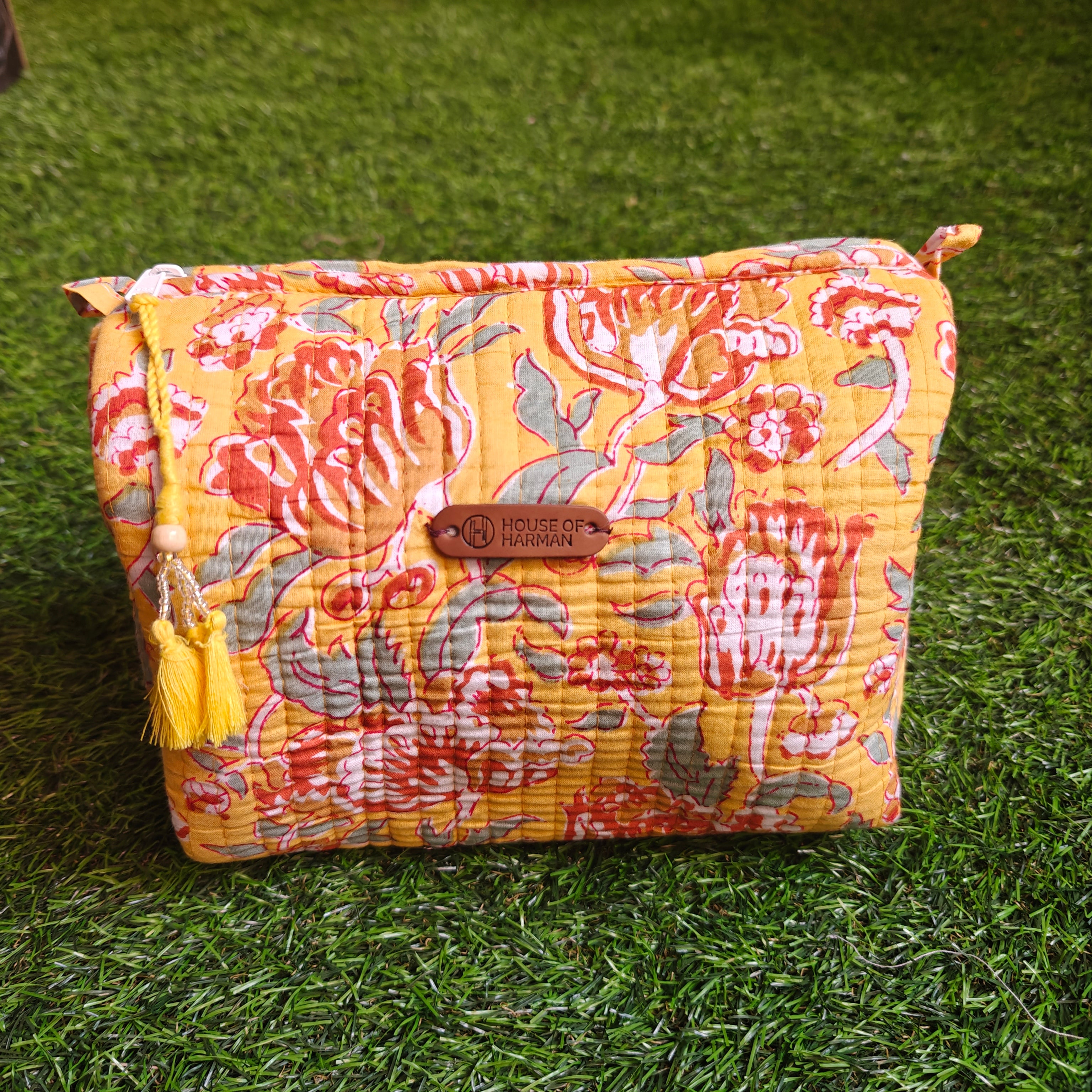 Multipurpose Pouches- Set of Three I Waterproof Lining I Four Mini Pockets Inside