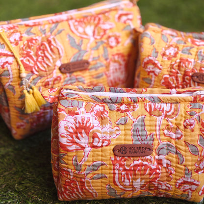 Multipurpose Pouches- Set of Three I Waterproof Lining I Four Mini Pockets Inside