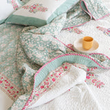 Earthy Floral Elegance Bedcover