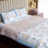 Sylvan Pine Symphony Bedsheet and Quilt